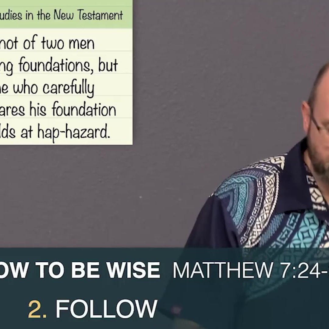 Matthew 7:24-27 How To Be Wise episode artwork