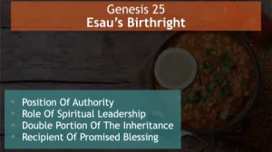 Genesis 25 - Esaus Birthright