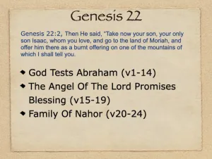 Click to enlarge image. Genesis 22 Outline