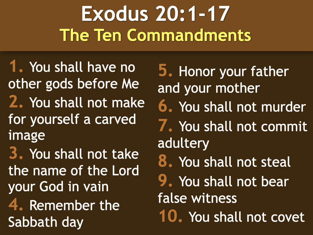 10 Commandments Text Study Exodus 20 on FerventWord