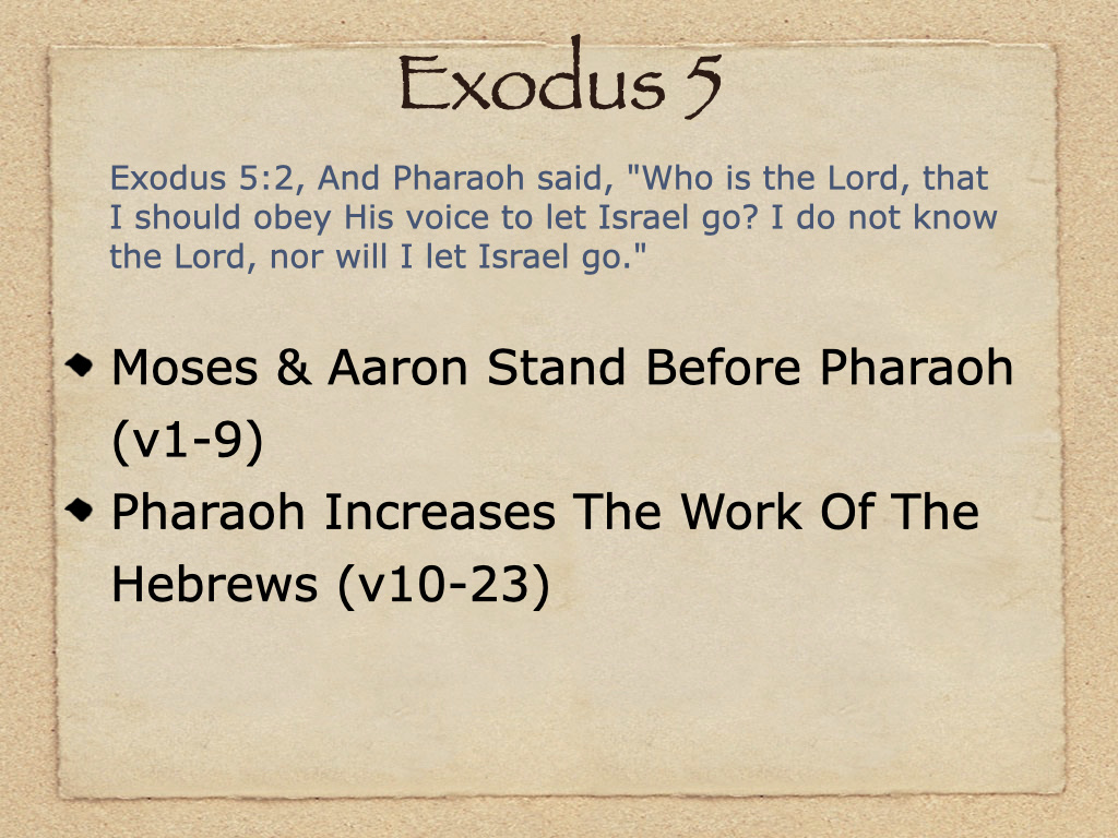Study Exodus 5 on FerventWord