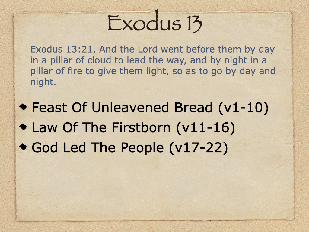 Study Exodus 13 on FerventWord