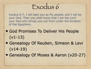 Exodus 6 Outline