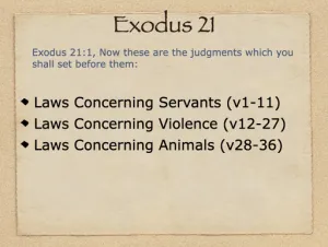 Exodus 21 Outline