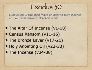 Exodus 30 Outline