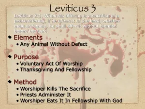 Leviticus 3 - Peace Offering