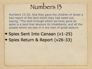 Numbers 13 Outline