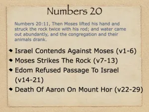 Numbers 20 Outline