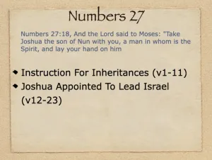 Numbers 27 Outline