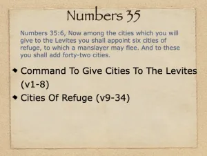 Numbers 35 Outline