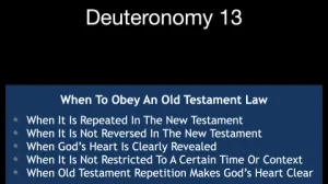 Deuteronomy 13 - When To Obey An Old Testament Law