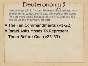 Deuteronomy 5 Outline