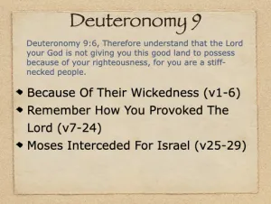 Deuteronomy 9 Outline