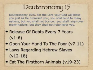 Deuteronomy 15 Outline