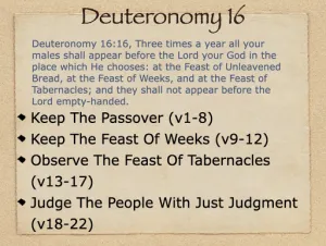 Deuteronomy 16 Outline