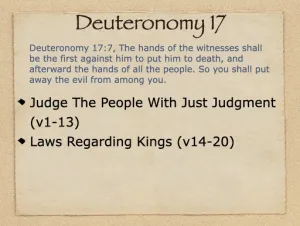 Deuteronomy 17 Outline