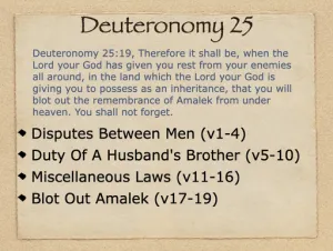 Deuteronomy 25 Outline