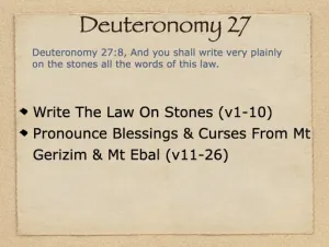 Deuteronomy 27 Outline
