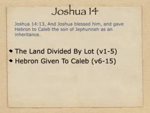 Joshua 14 Outline