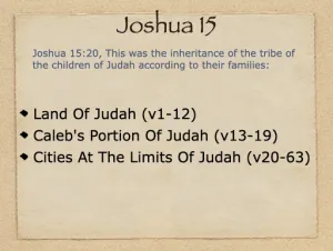 Joshua 15 Outline