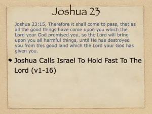 Joshua 23 Outline
