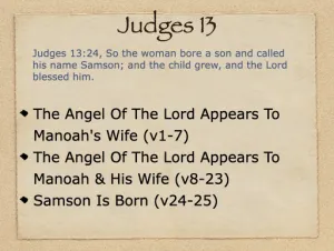Judges 13 Outline