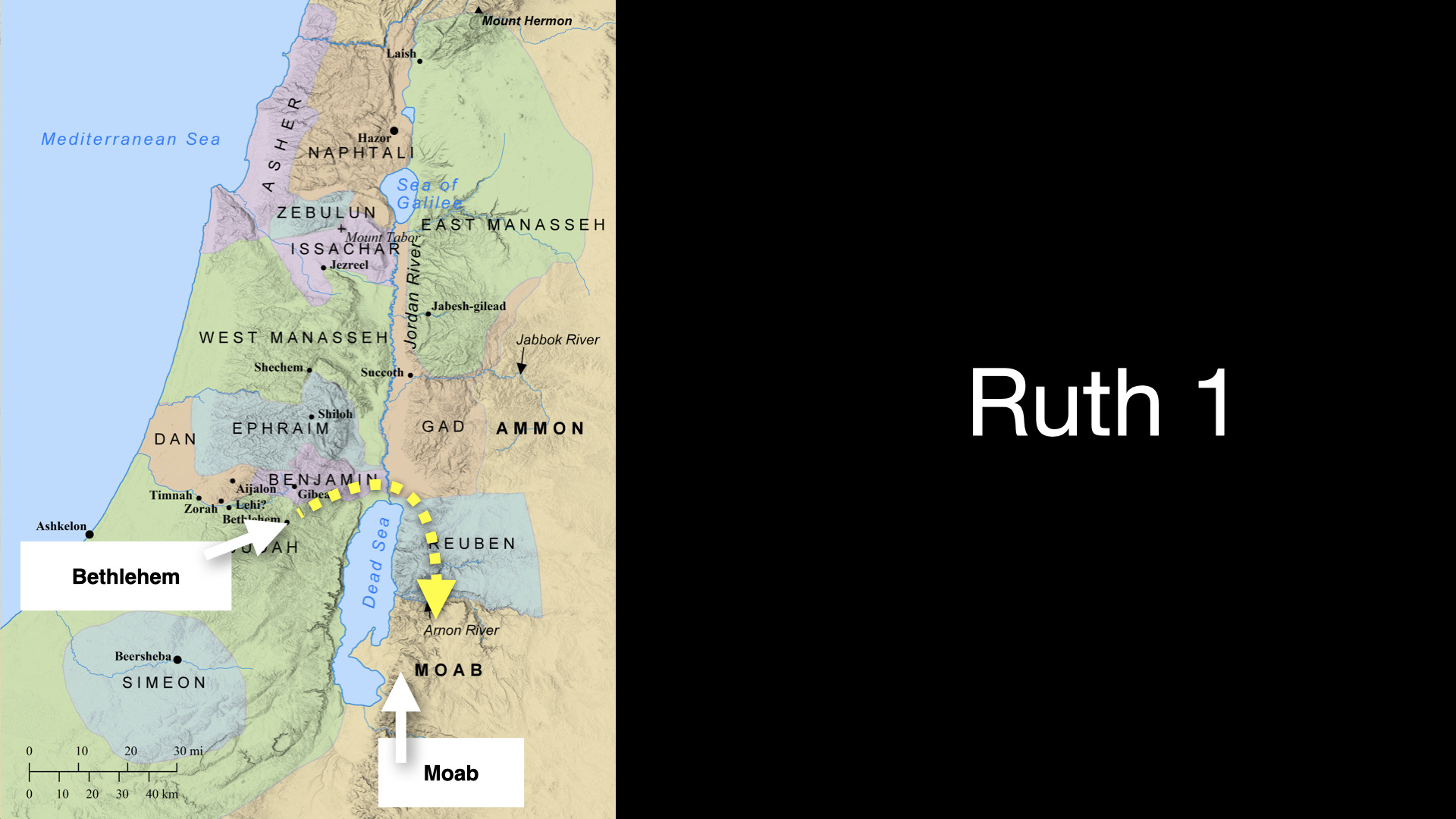 Map For Ruth Study Ruth 1 on FerventWord