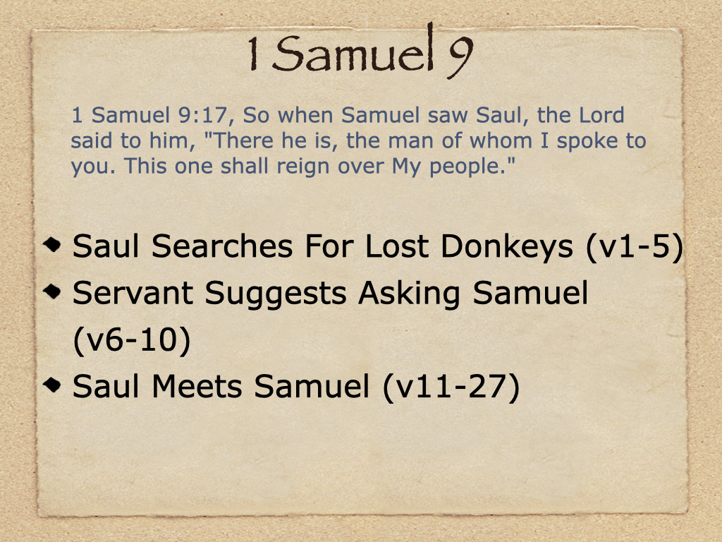 Sam 9 Point Pdf Study 1 Samuel 9 on FerventWord