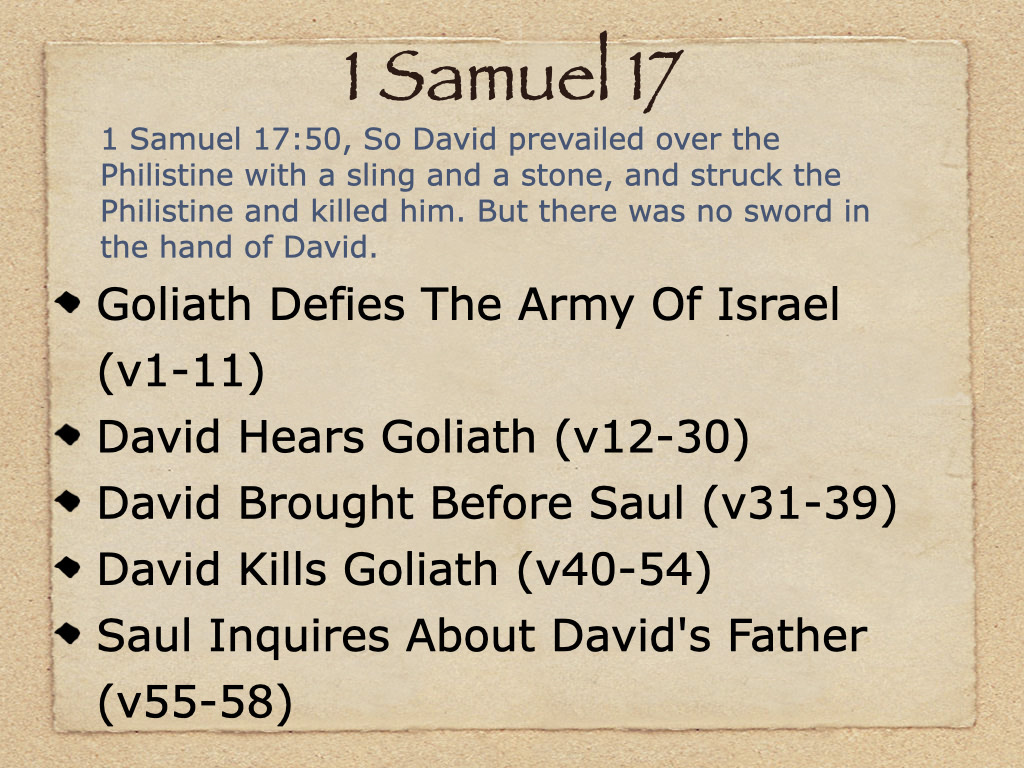 Study 1 Samuel 17 on FerventWord