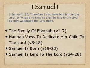 1 Samuel 1 Outline