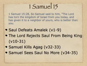 1 Samuel 15 Outline