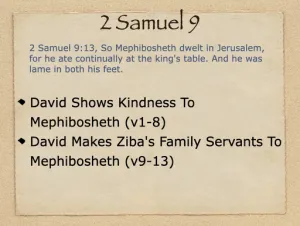2 Samuel 9 Outline