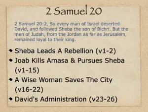 2 Samuel 20 Outline