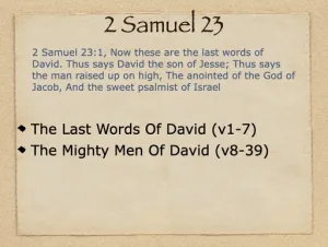 2 Samuel 23 Outline