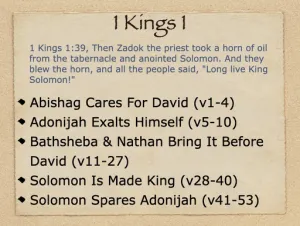 1 Kings 1 Outline