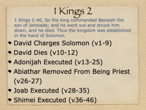 1 Kings 2 Outline