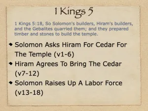1 Kings 5 Outline