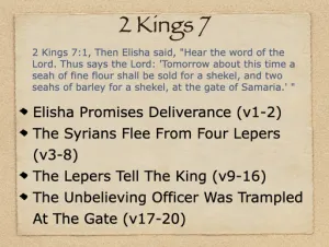 2 Kings 7 Outline