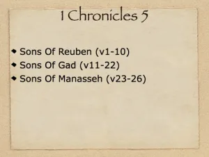 1 Chronicles 5 Outline