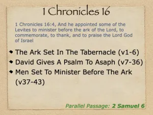 1 Chronicles 16 Outline