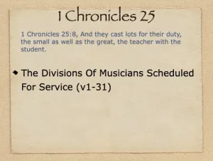 1 Chronicles 25 Outline