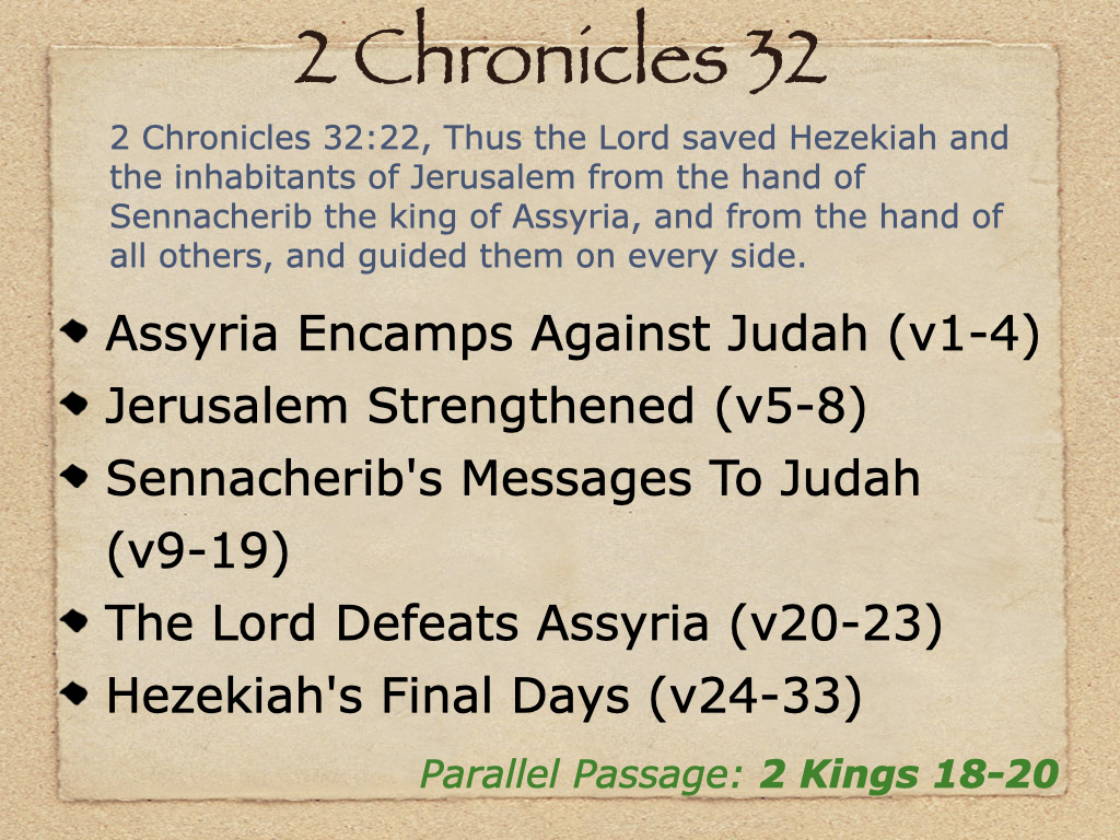 Study 2 Chronicles 32 on FerventWord