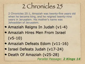 2 Chronicles 25 Outline