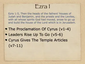Ezra 1 Outline