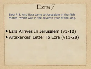 Ezra 7 Outline