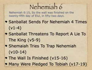 Nehemiah 6 Outline