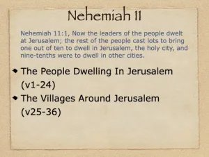 Nehemiah 11 Outline