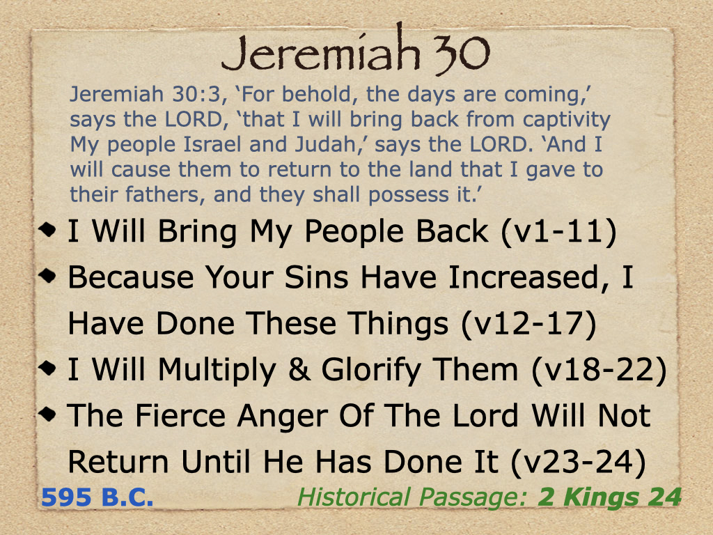 James Chapter 30 Study Jeremiah 30 on FerventWord