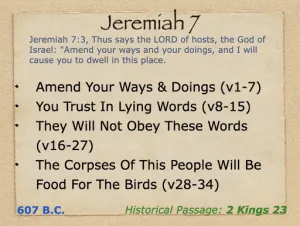 Jeremiah 7 Outline