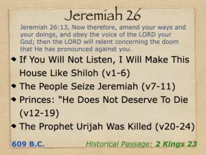 Jeremiah 26 Outline